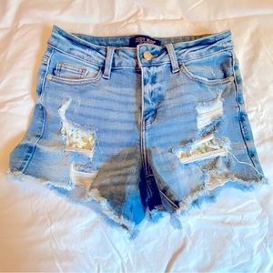 Boutique Jean Distressed Cutoff Shorts with Lemon 🍋 Detail